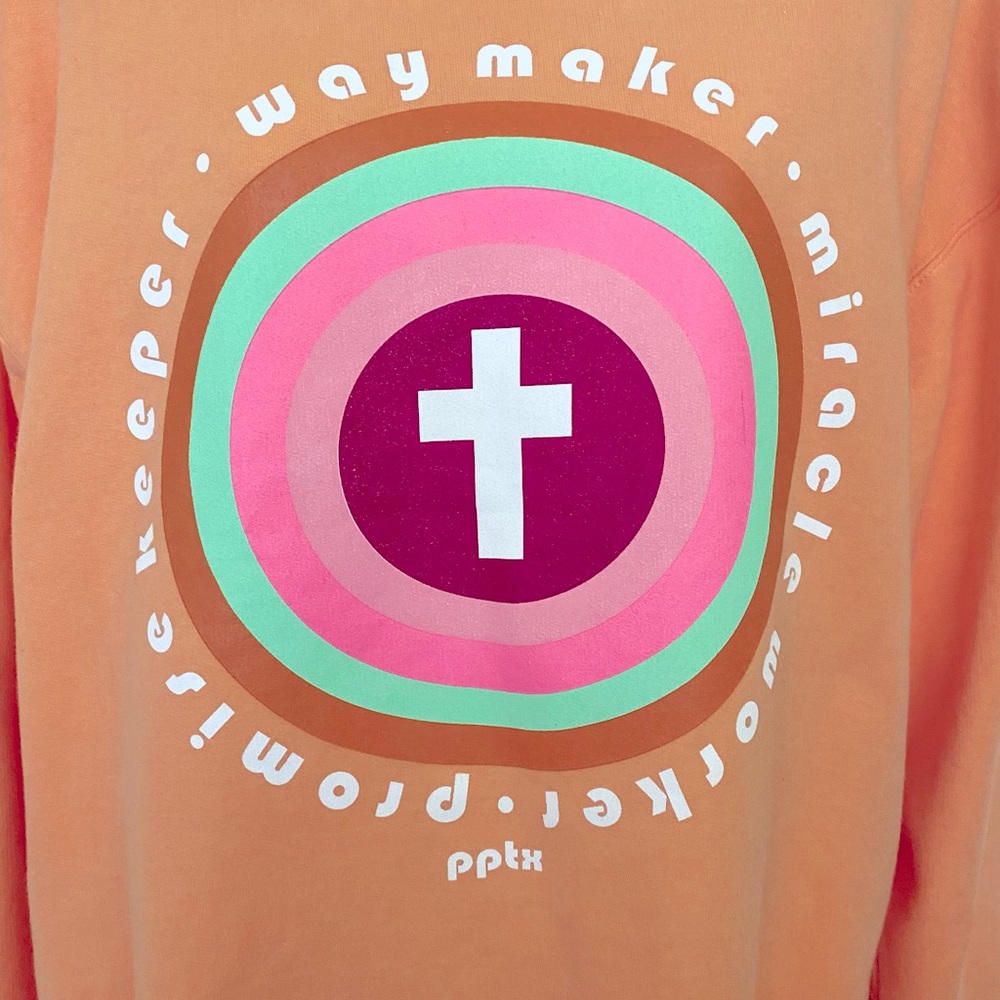 Cross Shirt Sweatshirt Christian Apparel prayer Jesus church crewneck pullover - Picture 3 of 6